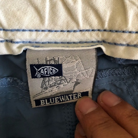 Vtg Aftco Bluewater Blue Shorts Mens 46 - Picture 9 of 11